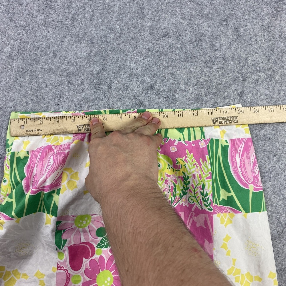 Lilly Pulitzer Skirt Womens 6 Pink Green Patchwork Floral Jungle Cat Print Lined - Picture 12 of 13